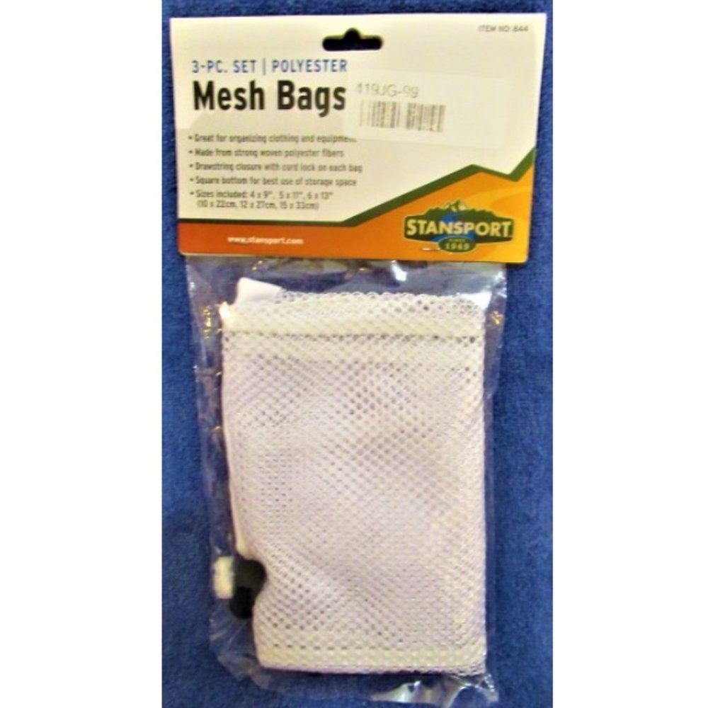 3 mesh bags with lockable drawstrings
